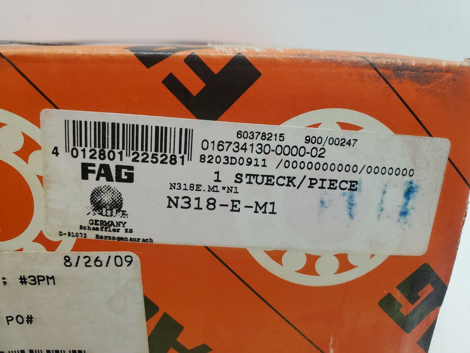 NEW IN BOX! FAG CYLINDRICAL ROLLER BERAING N318-E-M1