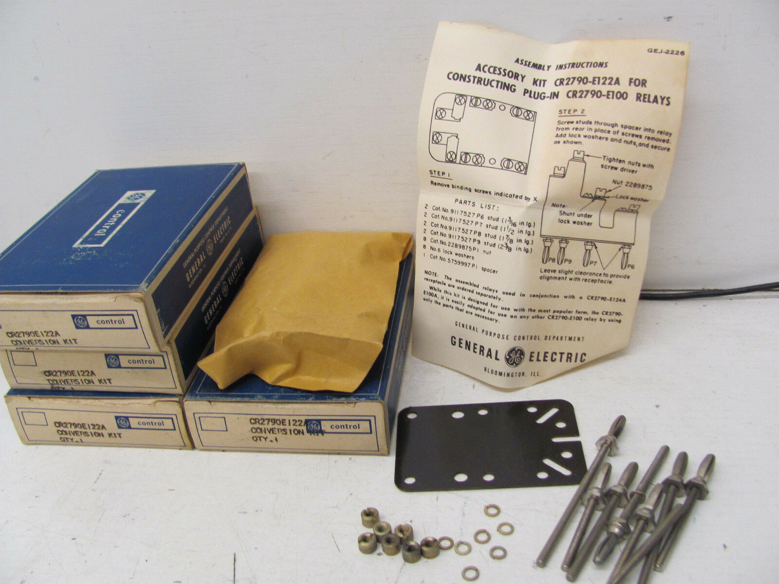 LOT OF 4 GENERAL ELECTRIC PLUG IN JACK ASSEMBLIES CR2790E122A NEW(OTHER)