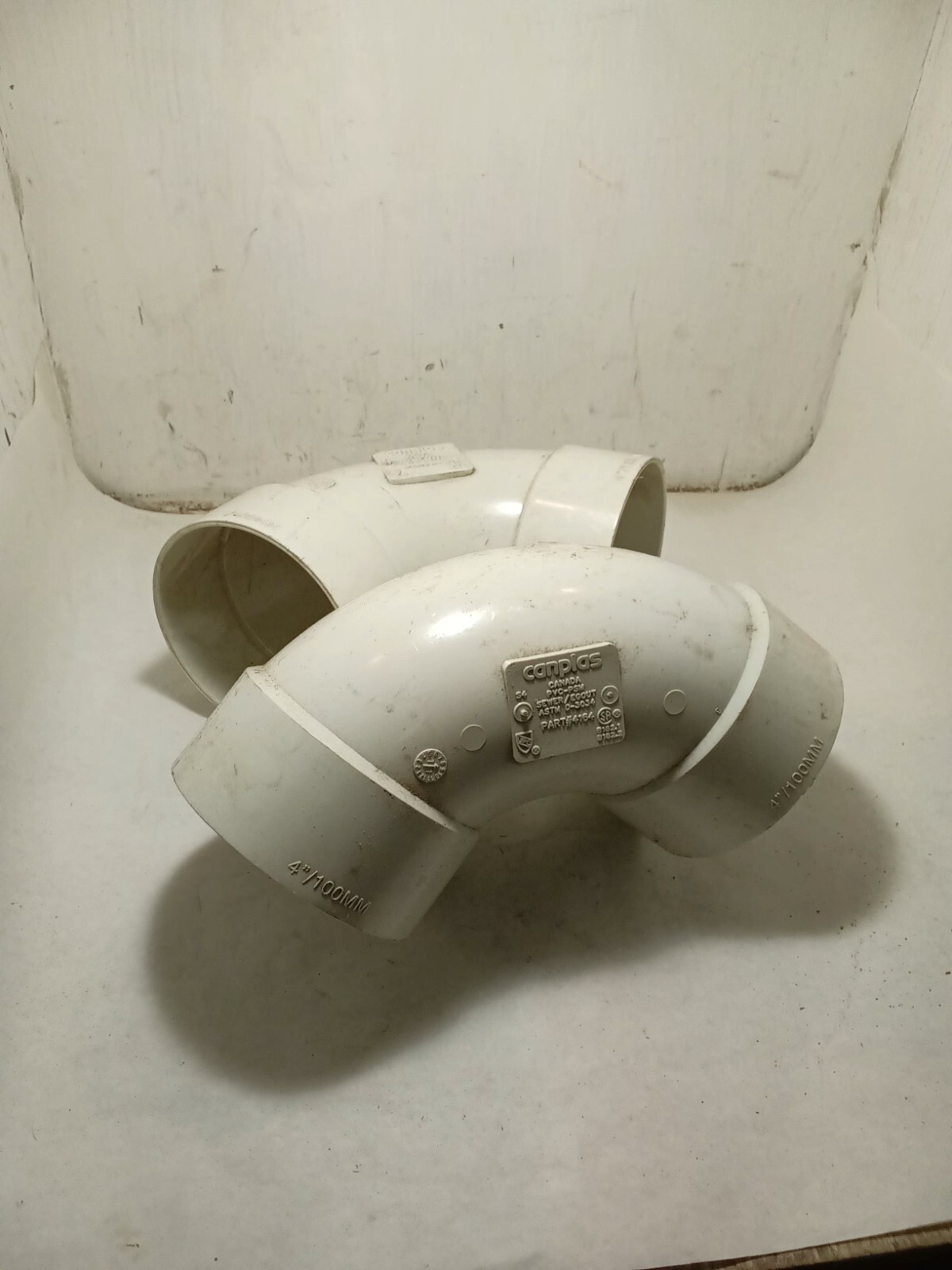 Lot of 2 CANPLAS PVC-PSM SANITARY PIPE ELBOW 4164 4″/100M (SW32)