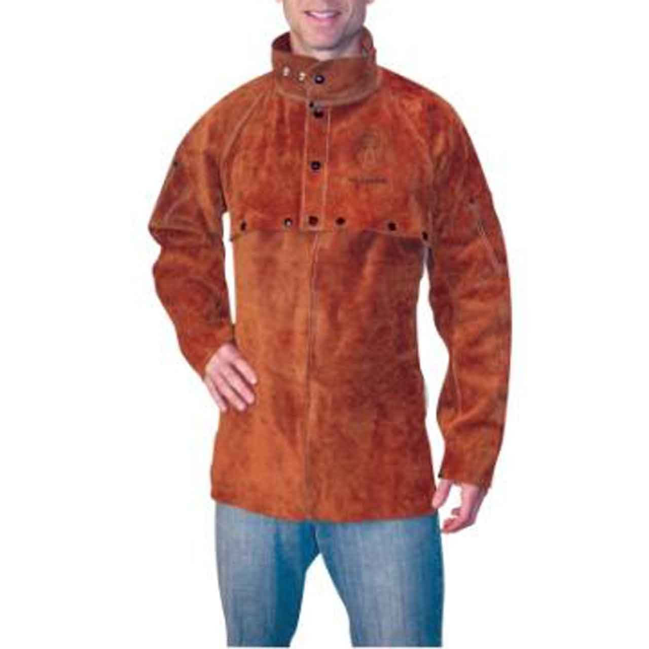 Tillman 3821-20 Dark Brown Side Split Cowhide Cape Sleeve 20″ Bib Combo Large