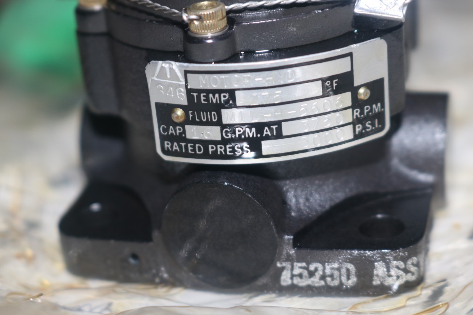 NOS ABEX Hydraulic motor pump AMO-5C-29A 3000 PSI Parker 58106 Aircraft