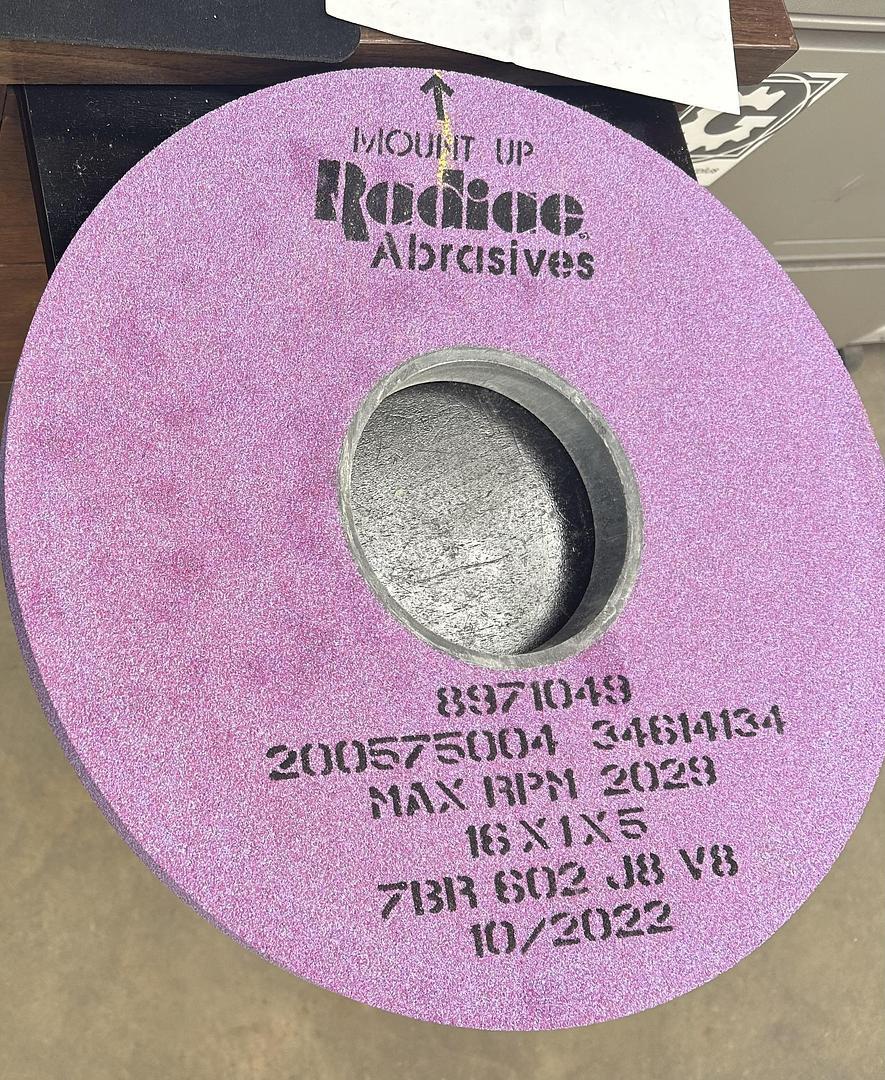 Radiac Ruby Grinding Wheel 16″ X 1″ X 5″ – GHC-11