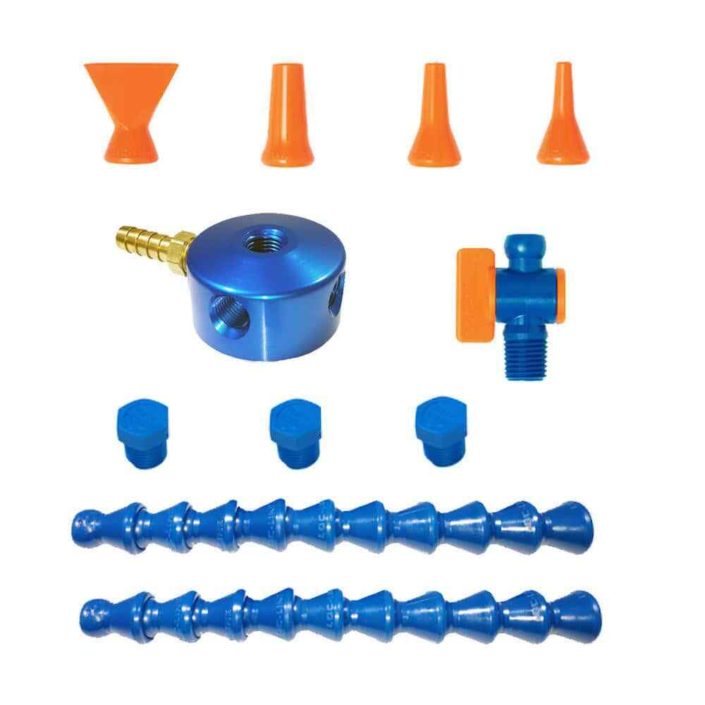Loc-Line 40463 Magnetic Base 12 Piece Coolant Hose Kit, 1/4″ Hose ID, 1/4 NPT