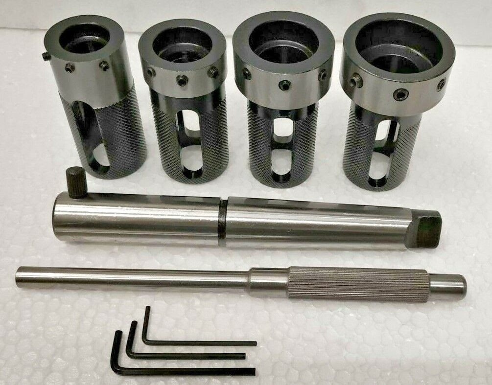 Lathe Tailstock Die Holder Set Of 4 Floating Type MT1 SHANK Holds Metric Die @