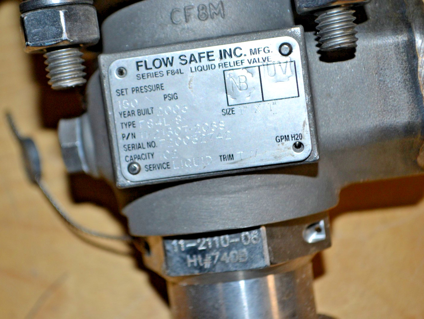 FLOW SAFE 11-2160T-206S ~ F84L-8 150PSI 1″ NSNP Series F84L Liquid Relief Valve