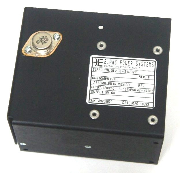 NIB ELPAC POWER SYSTEMS OLV 30-5 N/OVP POWER SUPPLY REV F 120/240VAC OLV305