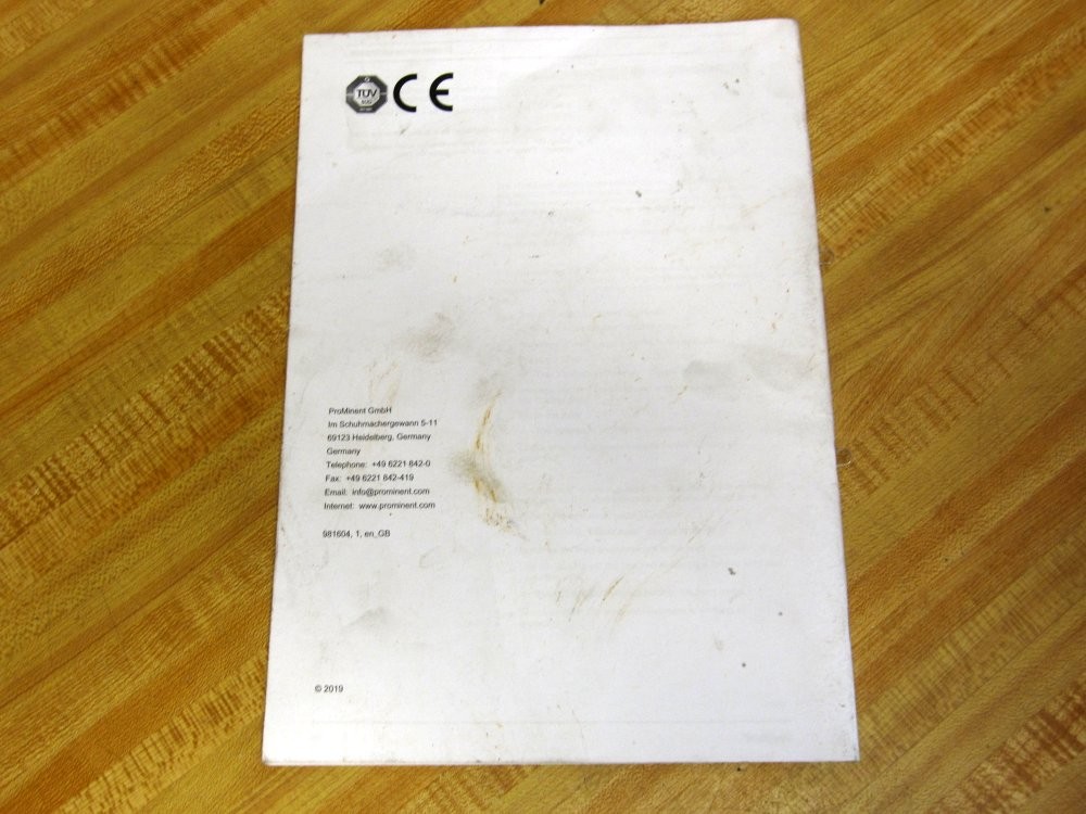 ProMinent 981604 Supplementary Operating Instructions