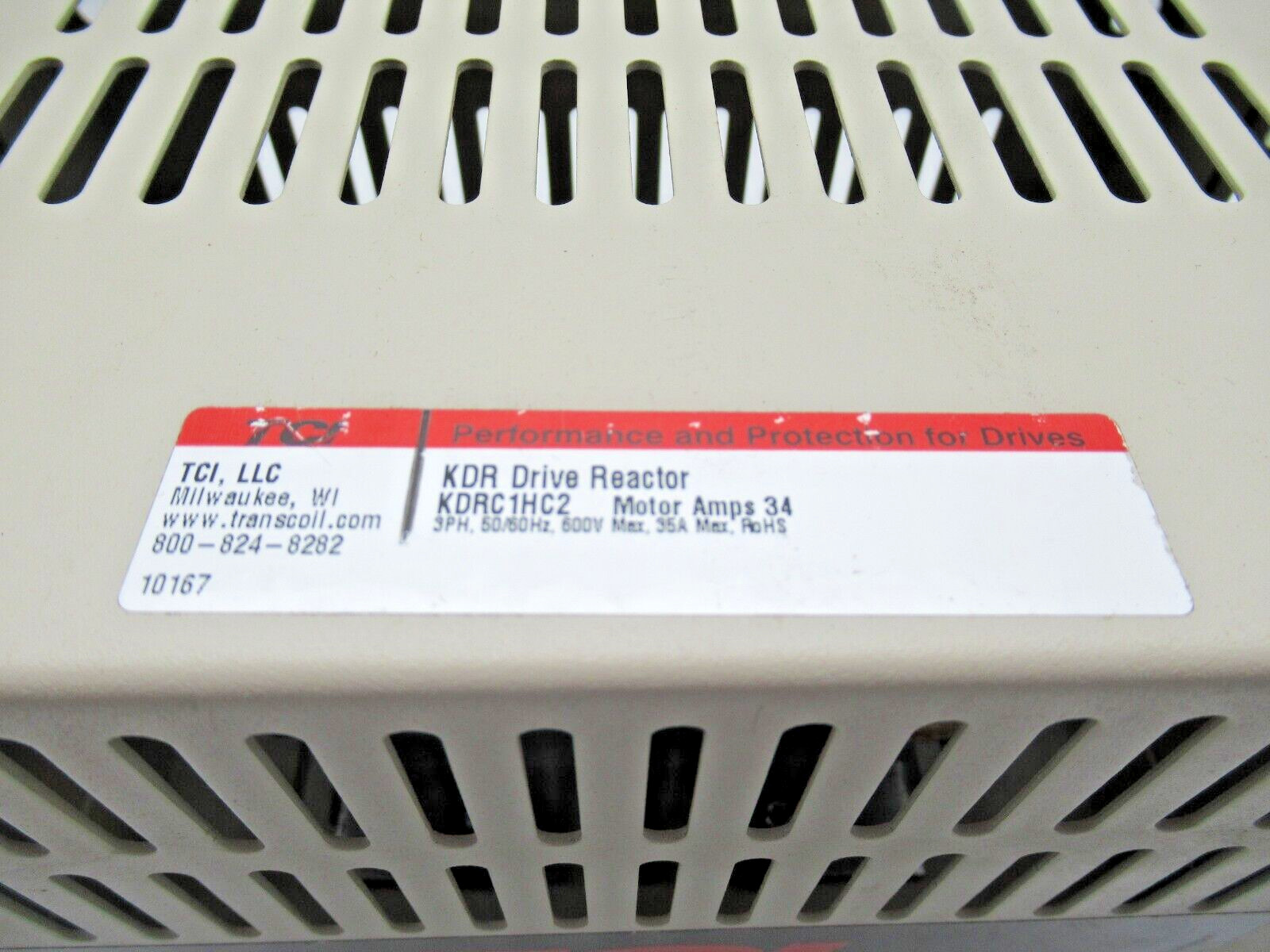 TCI KDRC1HC2 KDR Drive Reactor 3PH, 50/60Hz, 600V, 35A *NEW OLD STOCK*