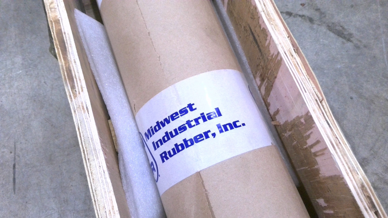 MIDWEST INDUSTRIAL RUBBER 819169663 RAZIOL INFEED ROLLER. 80MM X 110MM X 800MM