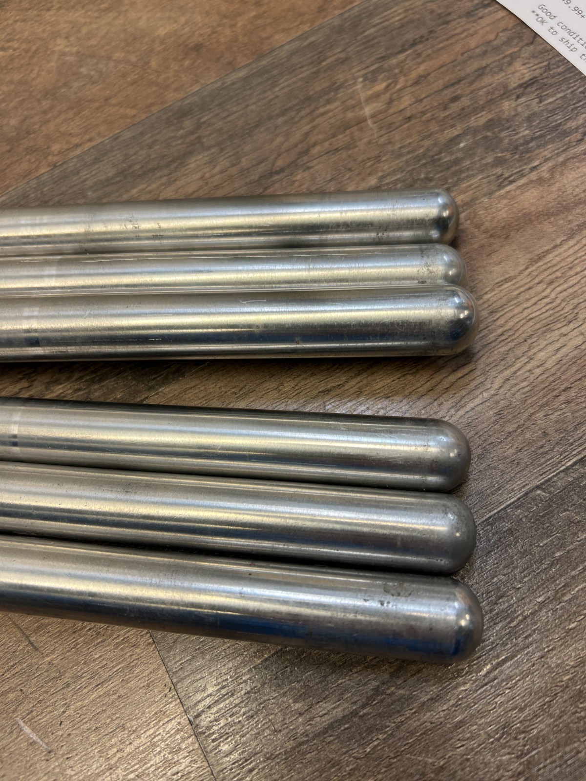 Lot of (6) Lab Frame Rod 3/4″ x 39″ with 1 Rounded End 1 Flat Tapered End