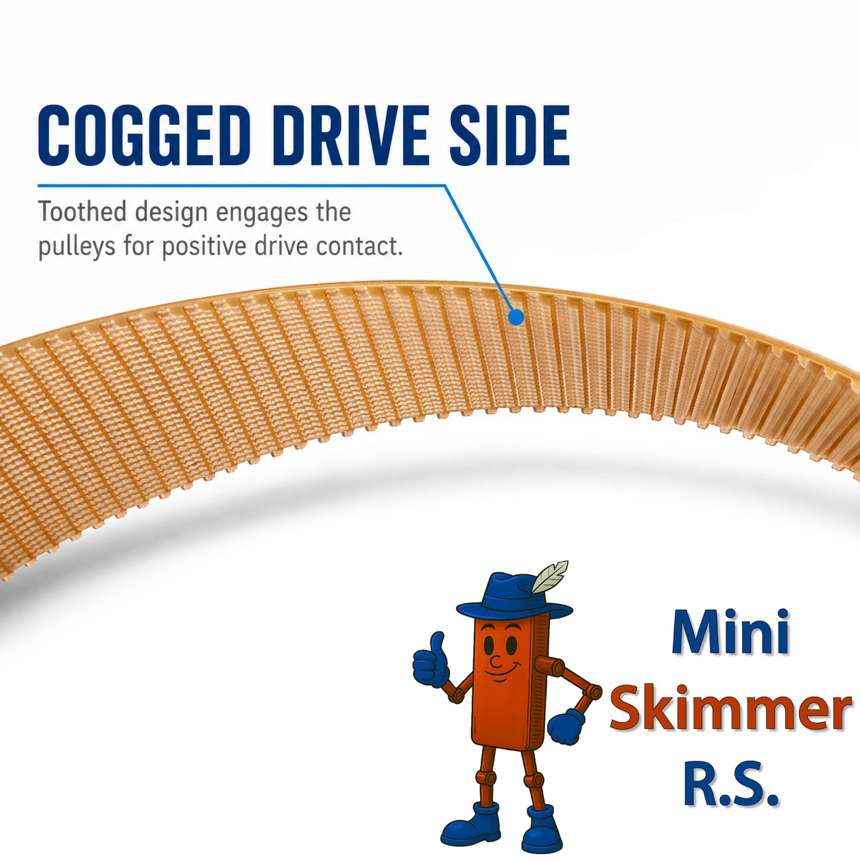 Mini-Skimmer R.S. 12″ Reach Replacement Belt Cogged Poly Oil Skimmer Belt