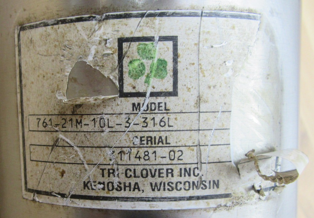 Tri-Clover 761-21M-10L-3-316L Sanitary Valve 76121M10L3316L