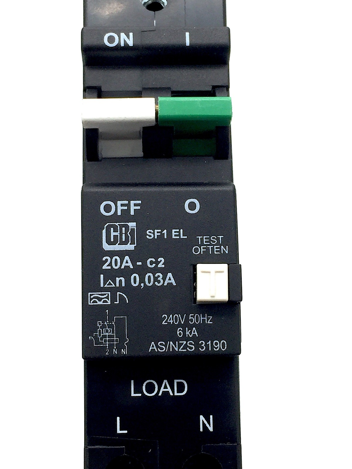 CBi Electric SF1EL220 Circuit Breaker with Residual Current Protection 20A 6kA