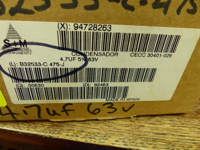 Siemens B32533-C475-J Qty of 35 per Lot 4.7uf 63v 5% Epcos polyester film capa