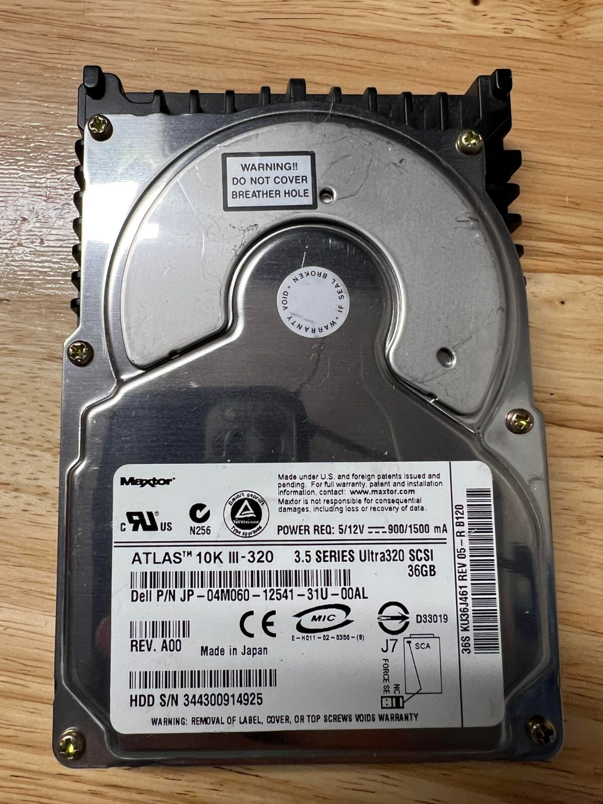 Maxtor JP-04M060-12541-31U-00AL Hard Drive Tested and refurbished