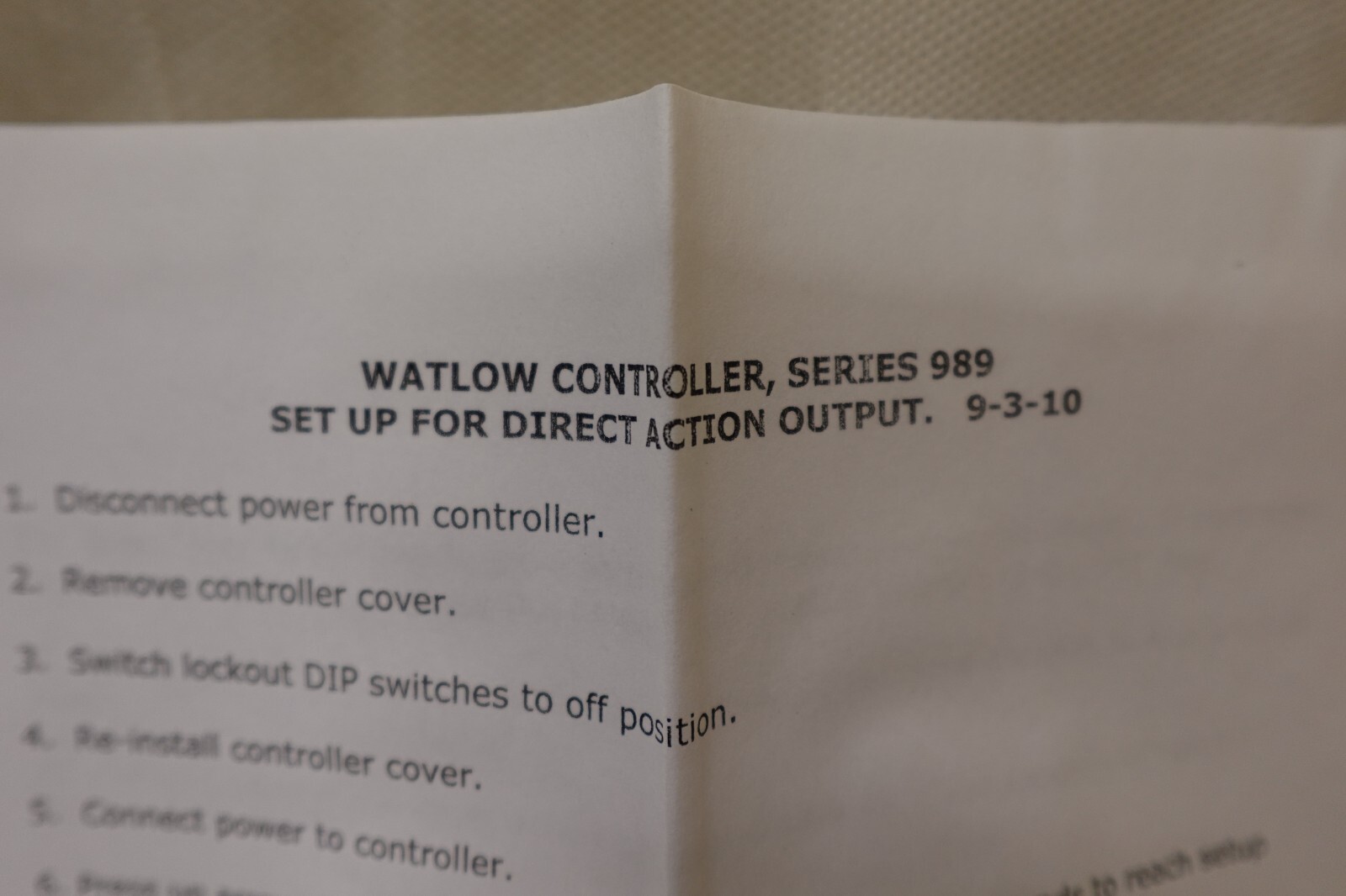 WATLOW VERTROD – Series 989 Controller 989S-10DD-JRDM / 989S10DDJRDM