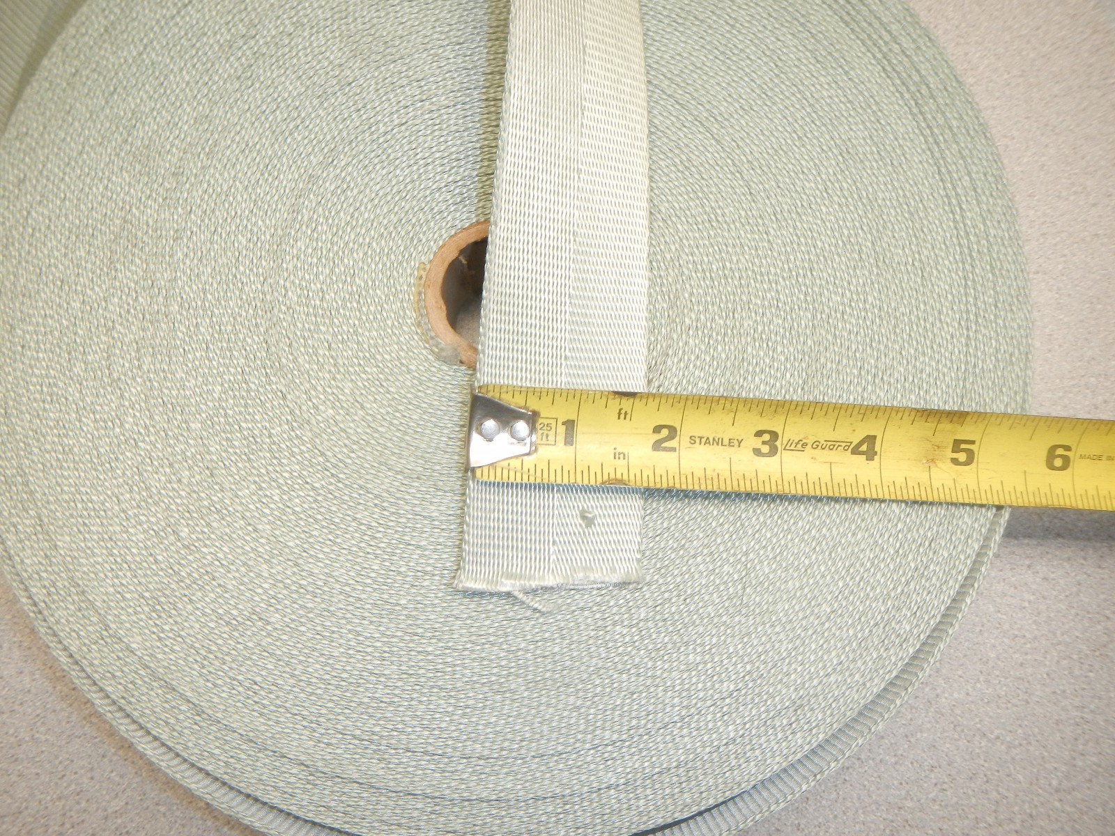 New 6000lbs 1.75″ Polyester Webbing Strap 10 Yards .080″ Thick Seafoam Green