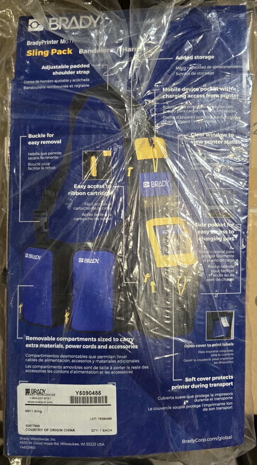 Sling Pack for M611 Printer By Brady M611-SLING