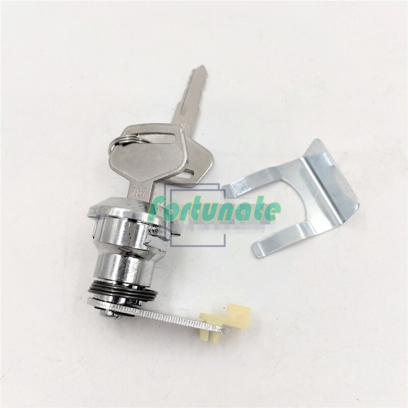 Cab Door Lock Cylinder W/2 Keys Fit For Komatsu PC120-5 PC200-5 PC60-6 Excavator