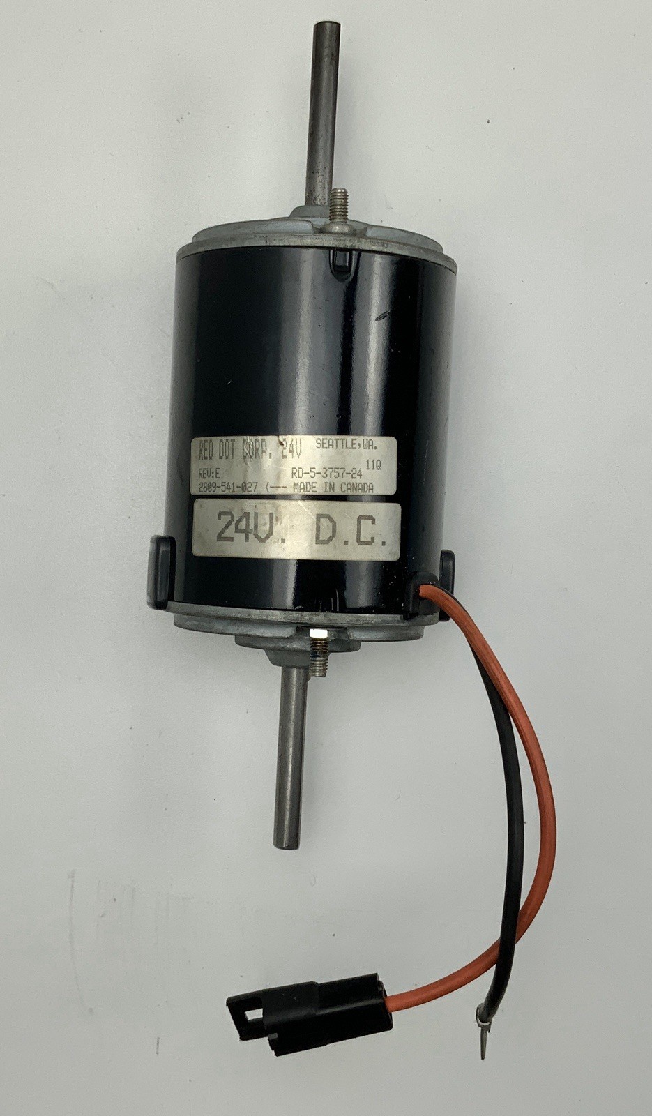RED DOT Double Shaft 24V Motor P/N : 73R4204 ( RD-5-3757-24P ) : NEW Old Stock