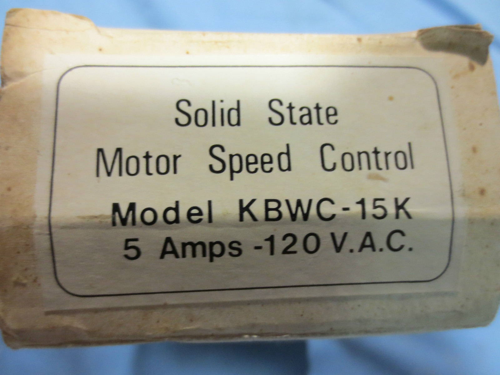 GREENHECK SOLID STATE MOTOR SPEED CONTROL KBWC-15K – NEW IN BOX – 5A 120VAC