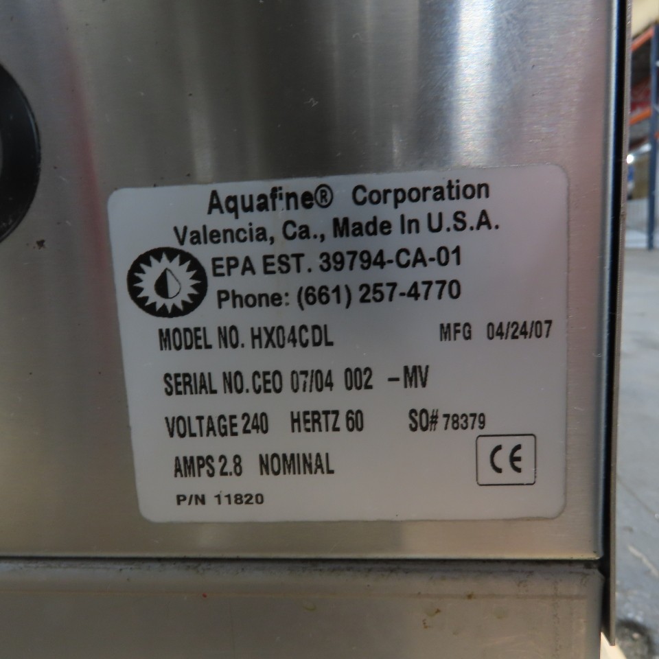Aquafine HX04CDL 240V Ultraviolet Water Treatment Disinfection Unit 4″ Sanitary