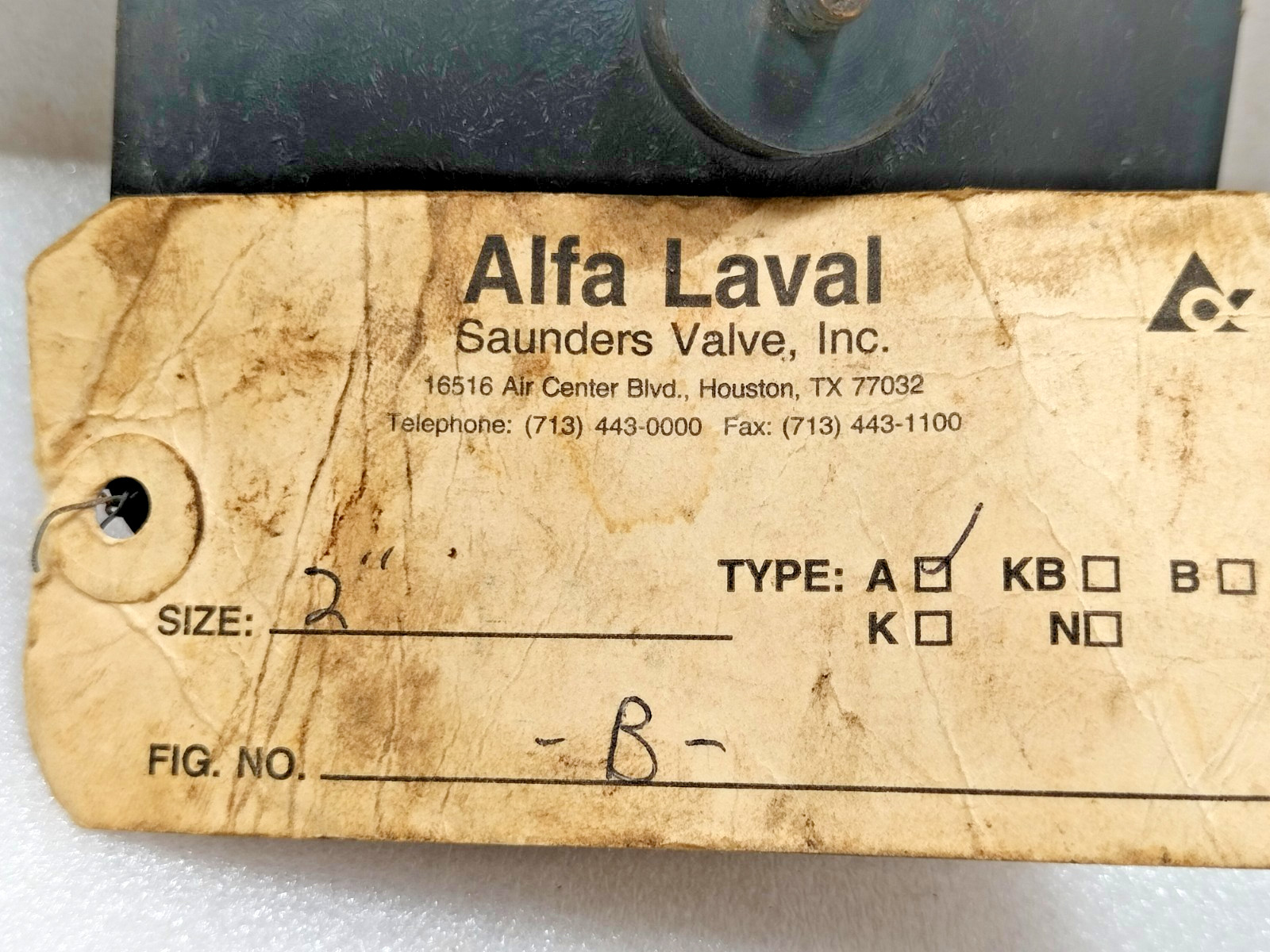 SAUNDERS A2DN50 INDUSTRIAL DIAPHRAGM TYPE A 2