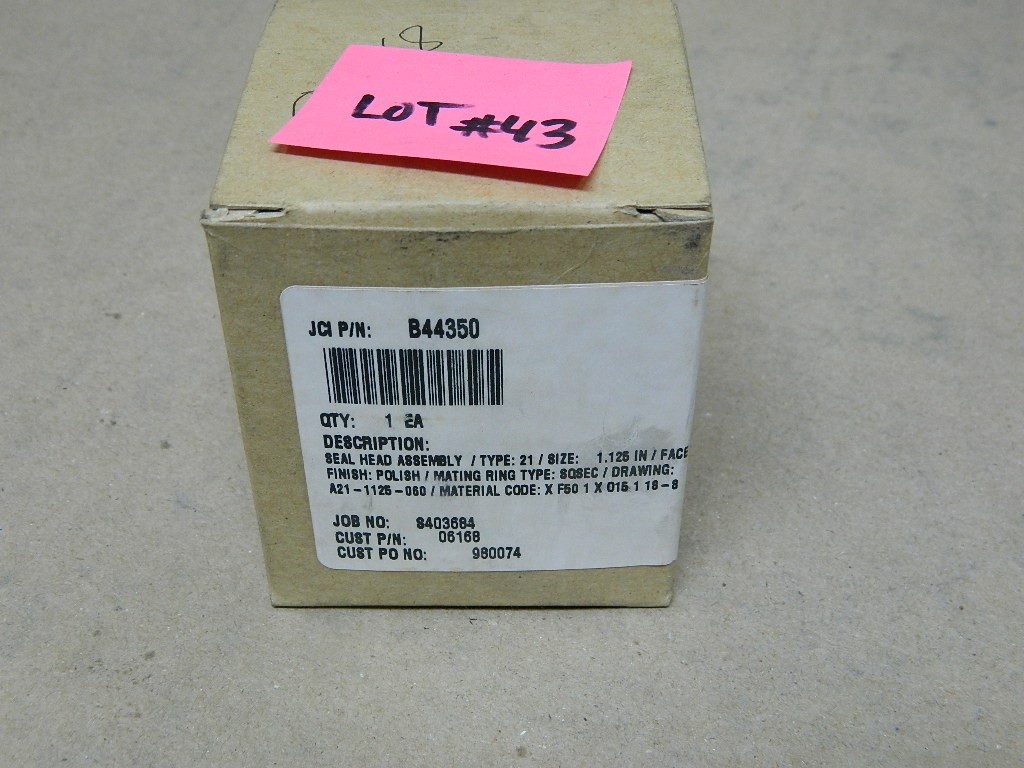 JOHN CRANE NEW B44350 Seal Assembly Head Type 21 size 1.125 LOT # 43