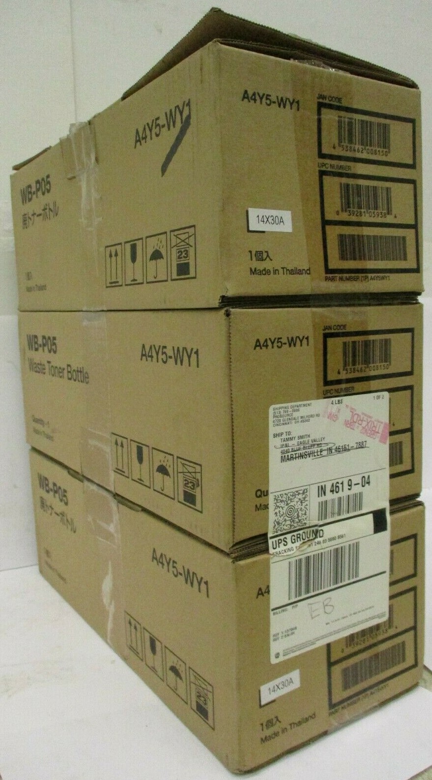 New Open Box Lot of 3 Pieces WB-P05 Waste Toner Bottle A4Y5-WY1 A2324IPL