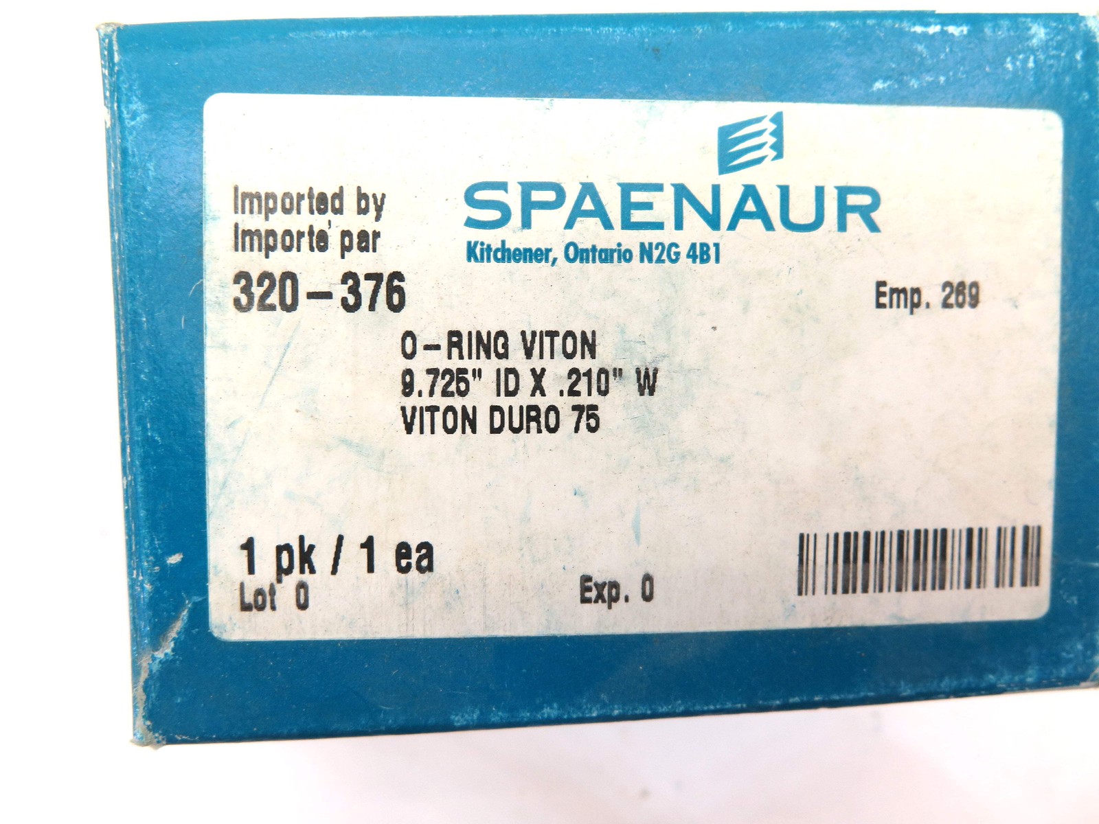 Spaenaur 320-376 O-Ring Viton Duro 75 9.725″ X .210″