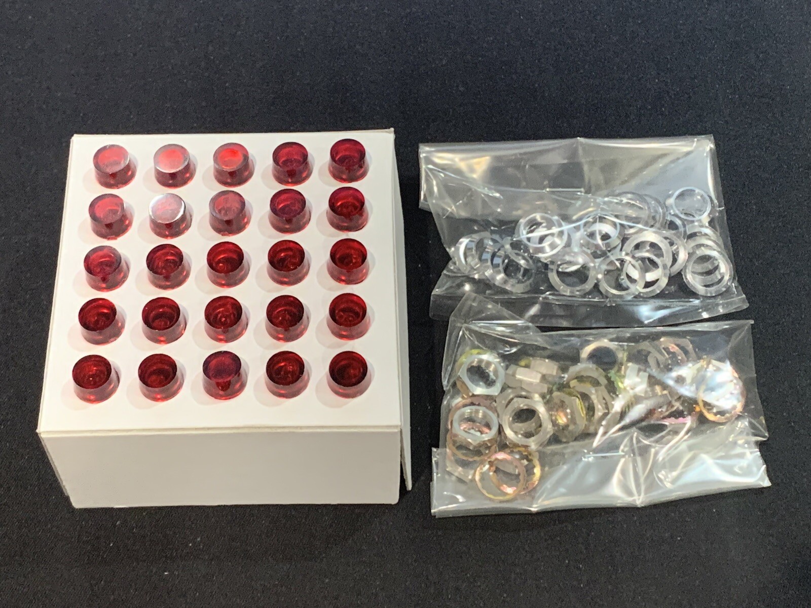 Box of (25) Alco BNF-4R Standard Red 115V Neon Indicators Lights Bulbs – New!