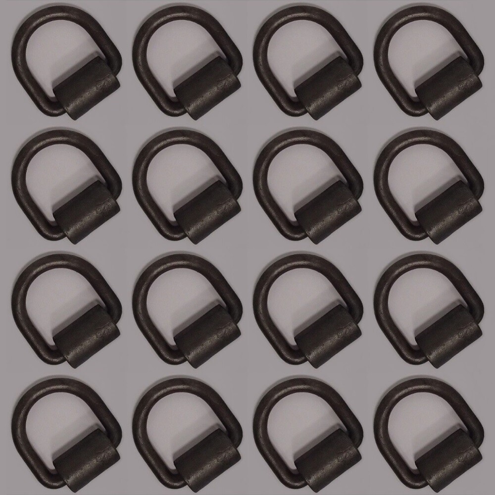 16 Weld-on 1/2″ D Rings Tie Down Cargo Flatbed Truck Trailer Ratchet Strap Ring