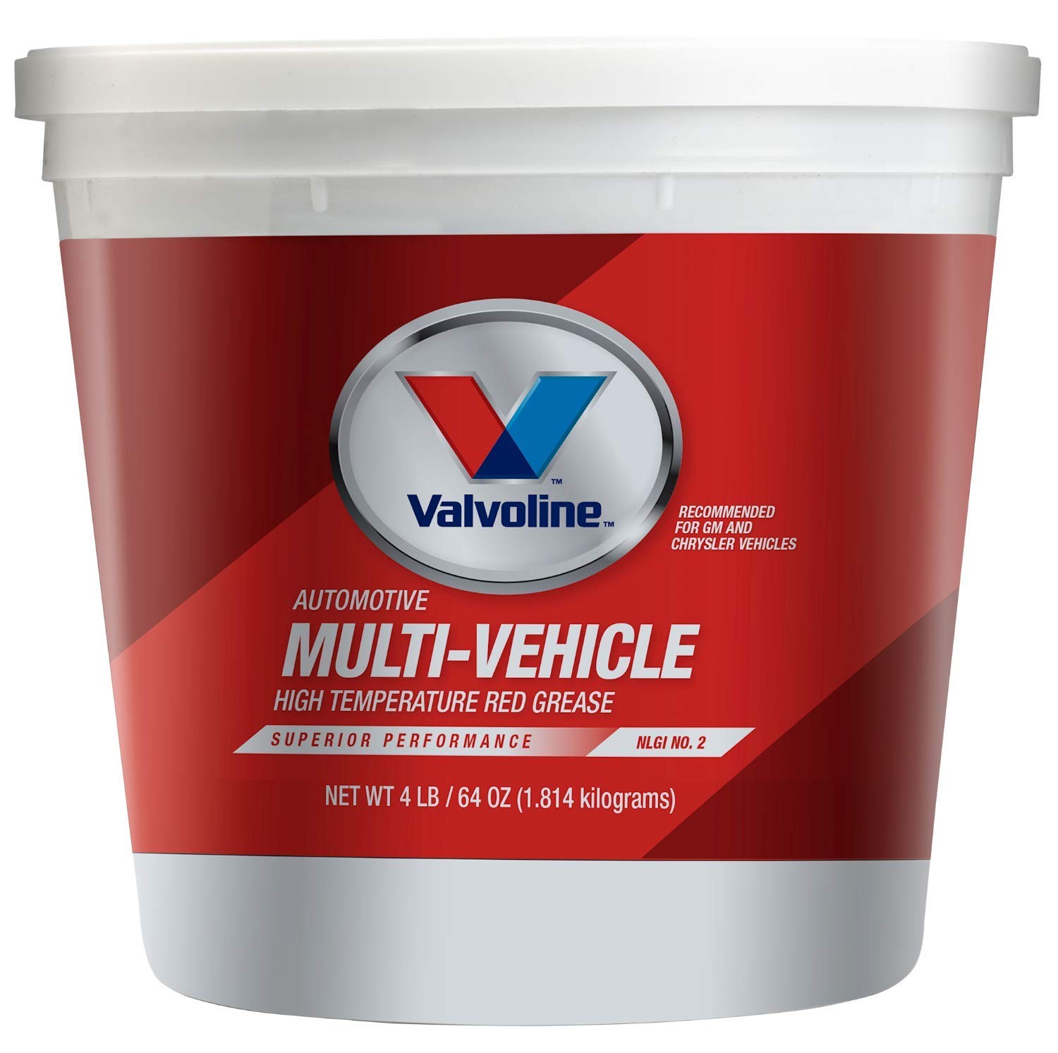 Valvoline Multi-Vehicle High Temperature Red Grease 4 4 LB Tub, Temp