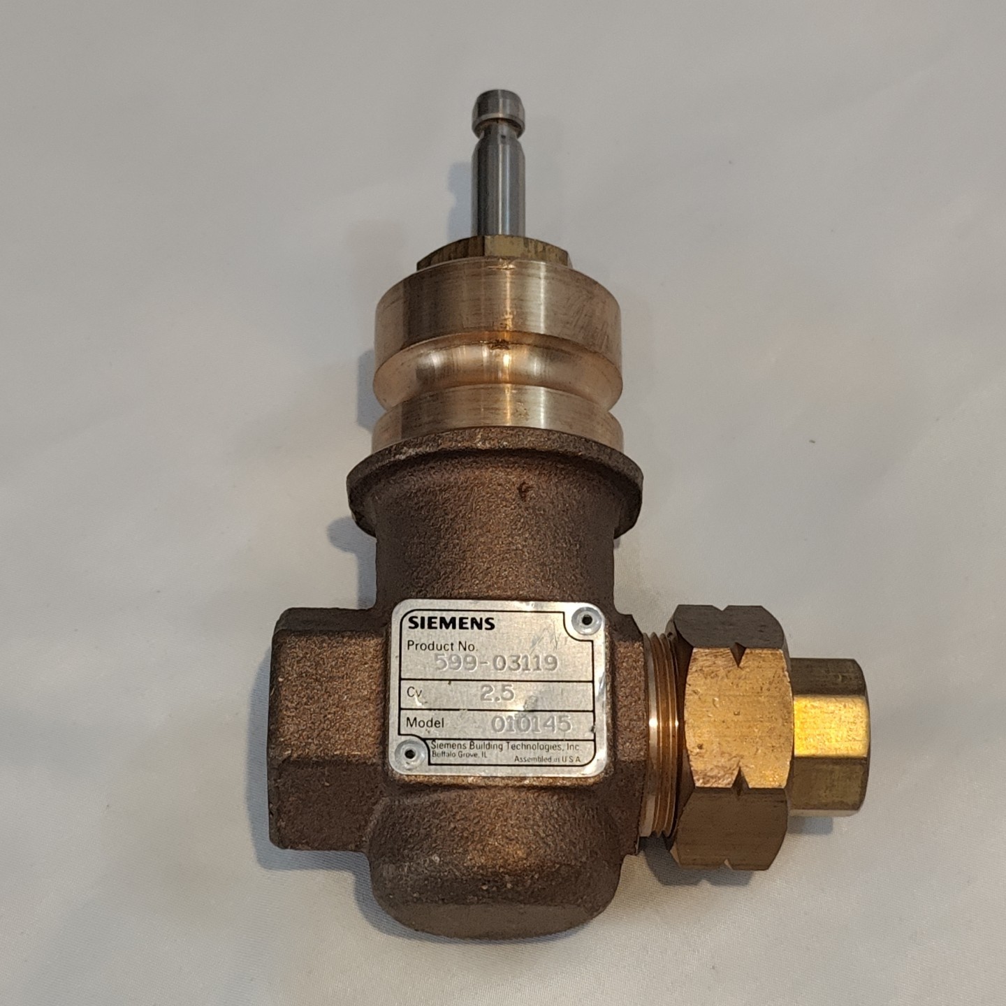 Siemens Flowrite 599-03119 2-Way N/O Brass Equal Percentage Valve Body 1/2″