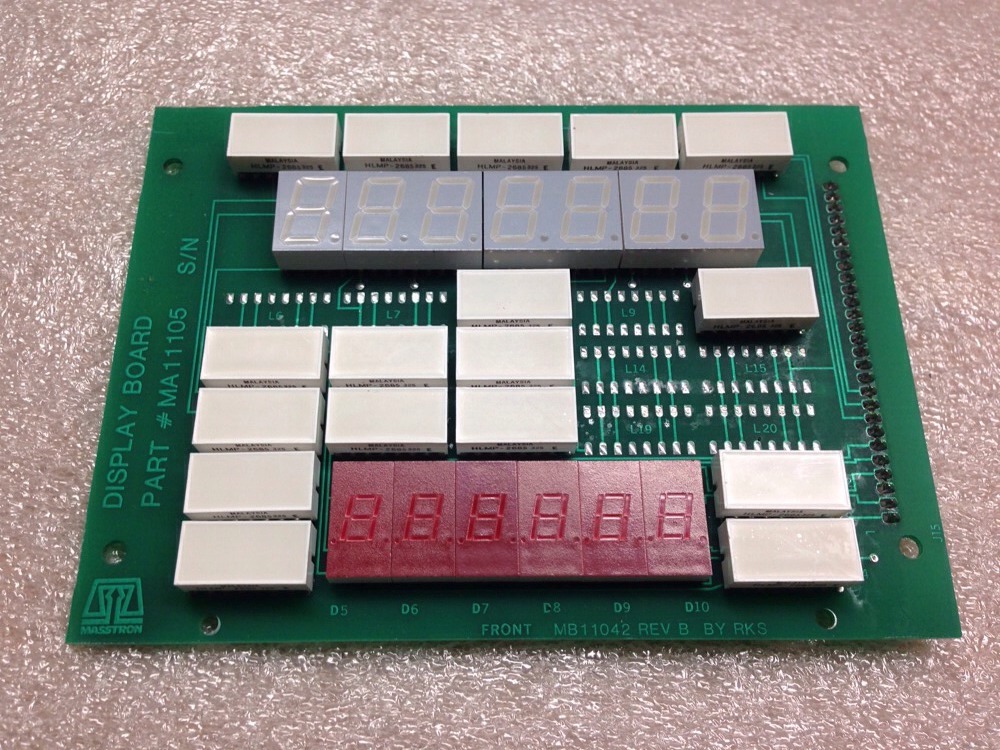 Masstron Display Board MA11105, MB11042 Rev E, Shipsameday E#62