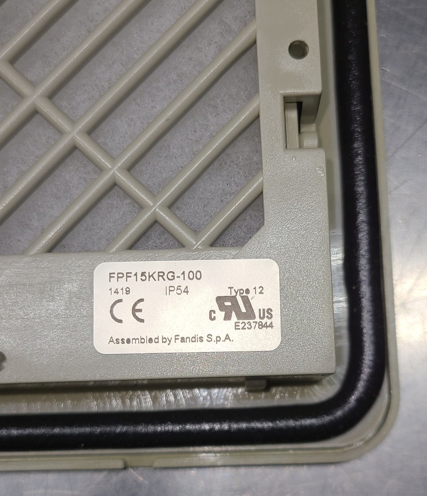 Fandis FPF15KRG-100 Filter Kit 250x250mm RAL 7032 grey, IP54 (Gnutti A43216001)