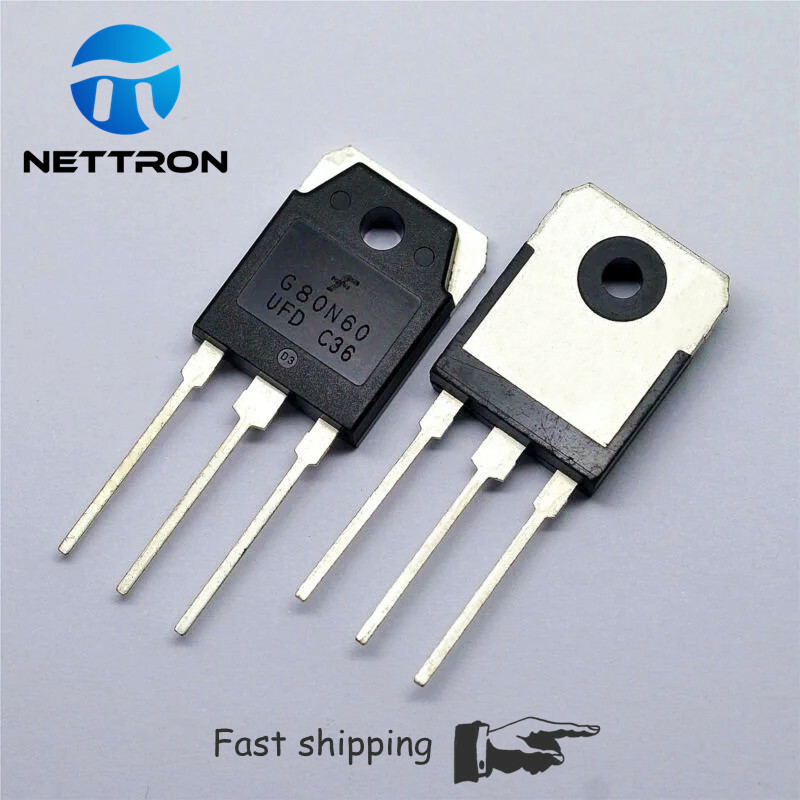 5pcs Transistor, G80N60, G80N60UFD, 80A, 600V, TO-3P, SGH80N60UFD, IGBT