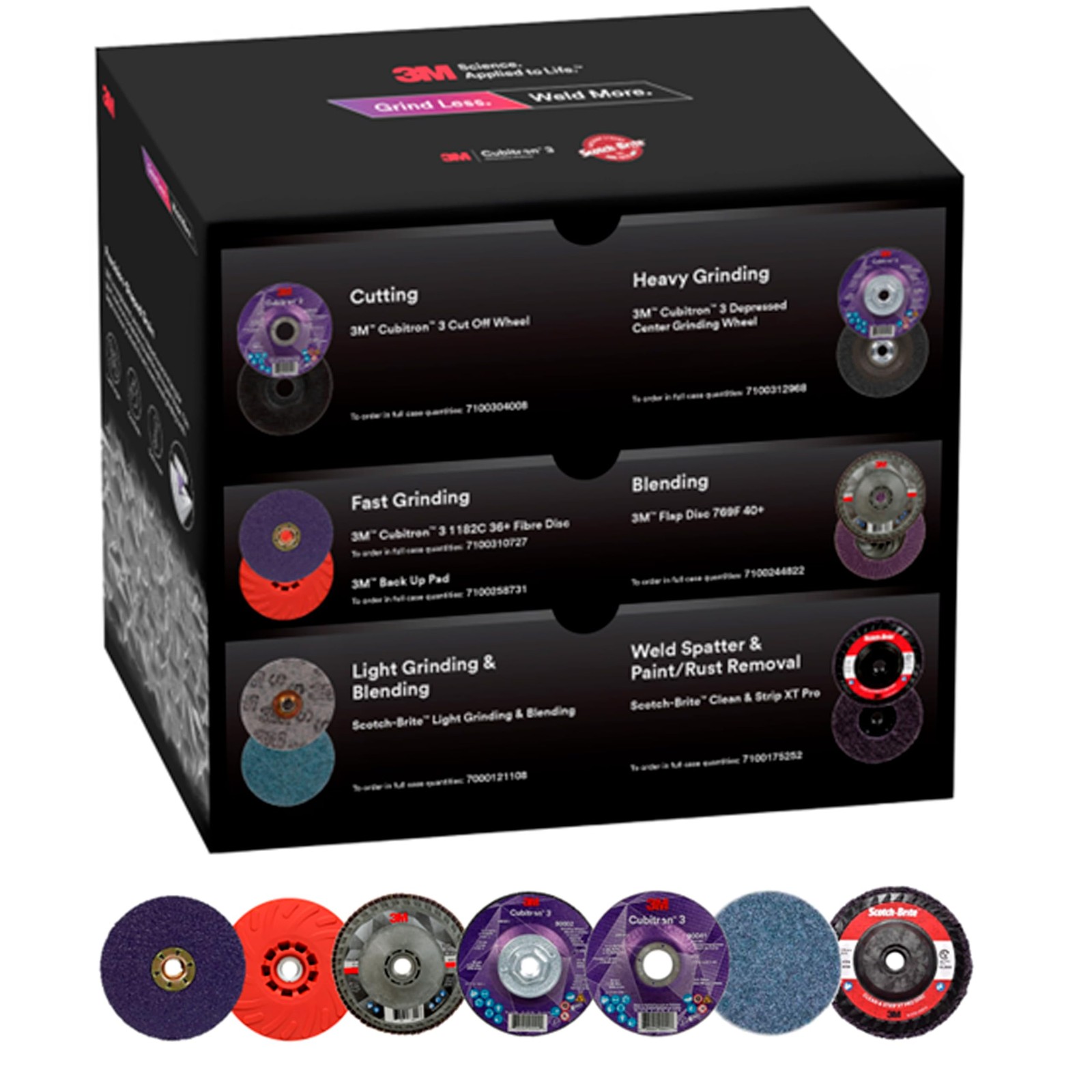 3M Grind Less Weld More Promo Kit, 67115, 4-1/2 in Discs, 16 Piece Welding Ki…