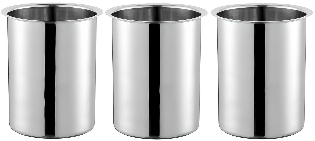 OCS Parts 3-Pack 2 Quart Bain Marie Pot | 6-3/4″ x 4-3/8″ Stainless Steel Pot
