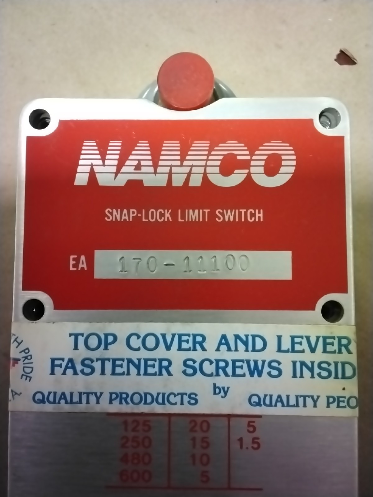 NAMCO EA170-11100 SNAP-LOCK LIMIT SWITCH