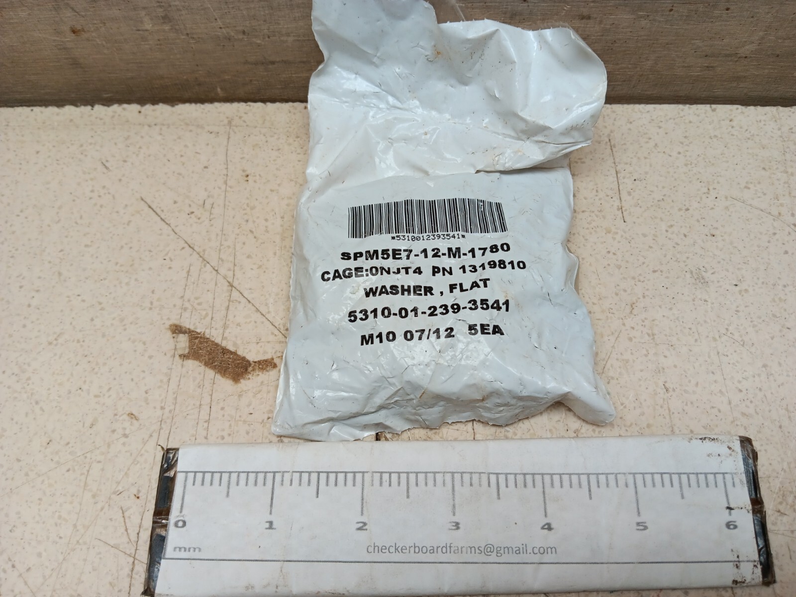 NOS Qty 5 Flat Washers 1319810 5310-01-239-3541 1-1/2″ OD M-10