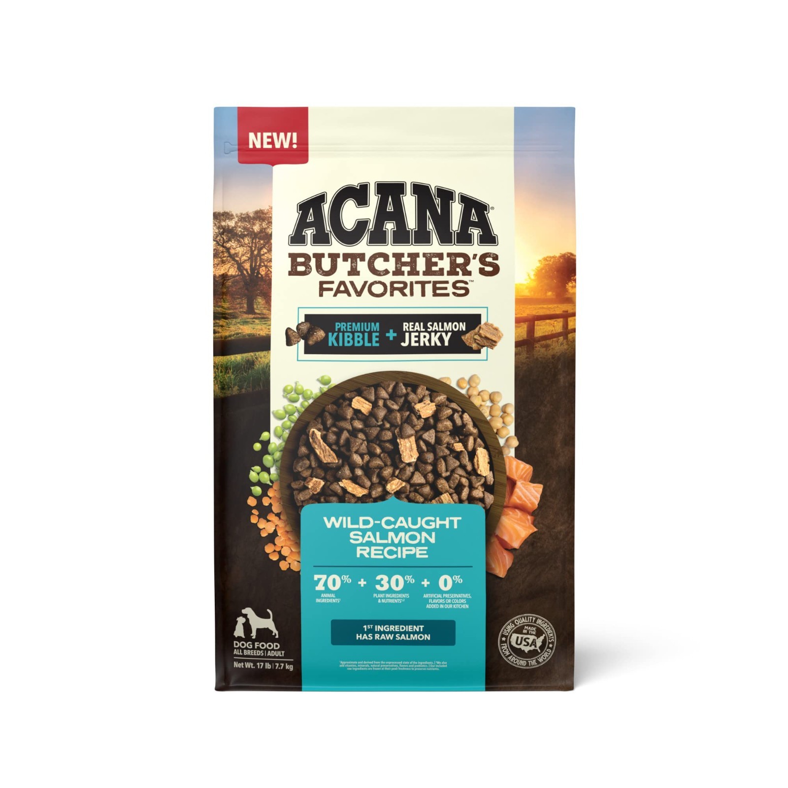 ACANA Butcher’s Favorites Grain-Free Dry Dog Food Wild-Caught Salmon Recipe 17lb