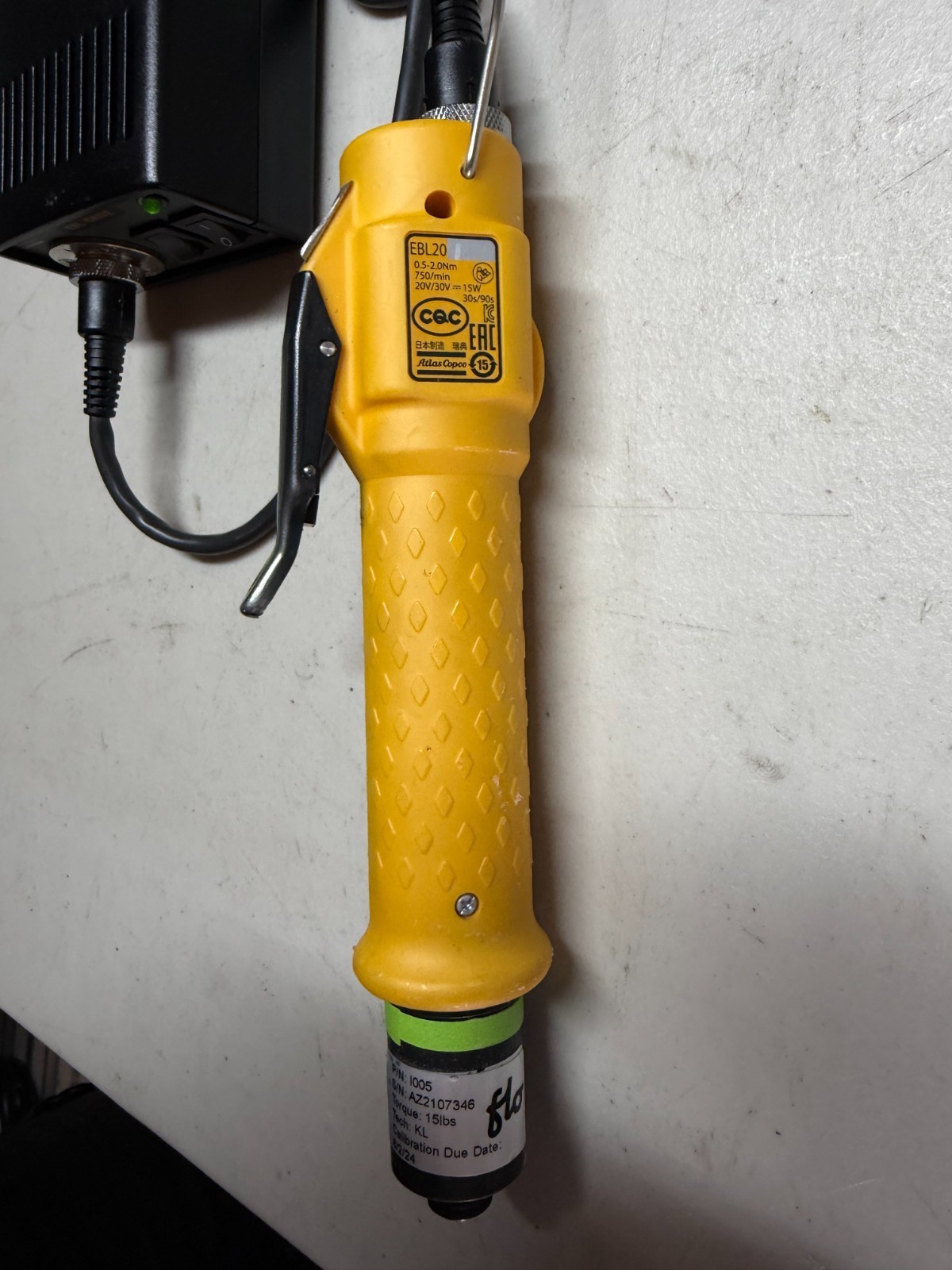 Atlas Copco EBL20 Electric Clutch Screwdriver w/ EBL Drive & Balancer DR90-10103