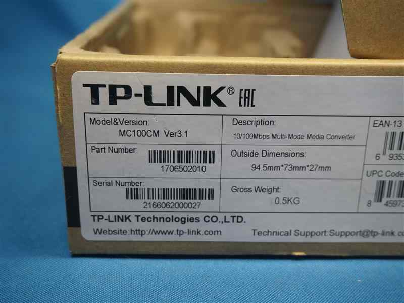 TP-Link MC100CM 10/100Mbps Multi-Mode Media Converter NEW NOB