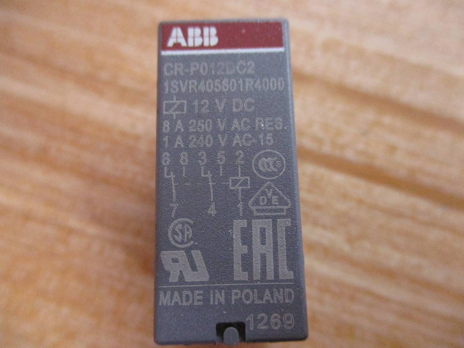 ABB CR-P012DC2 Interface Relay 1SVR405601R4000 (Pack of 4)