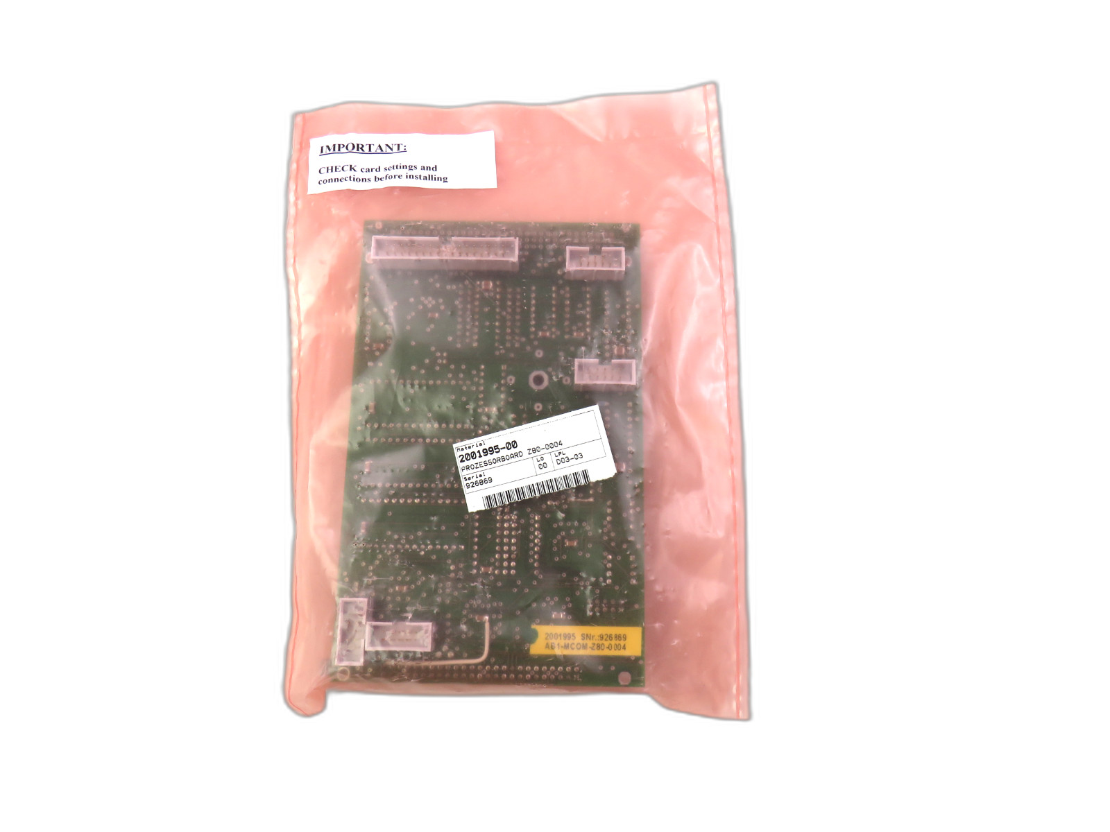 BOARD AB1-MCOM-Z80-0004 CARD Motor controller system Z80 SP201 & SP101 New