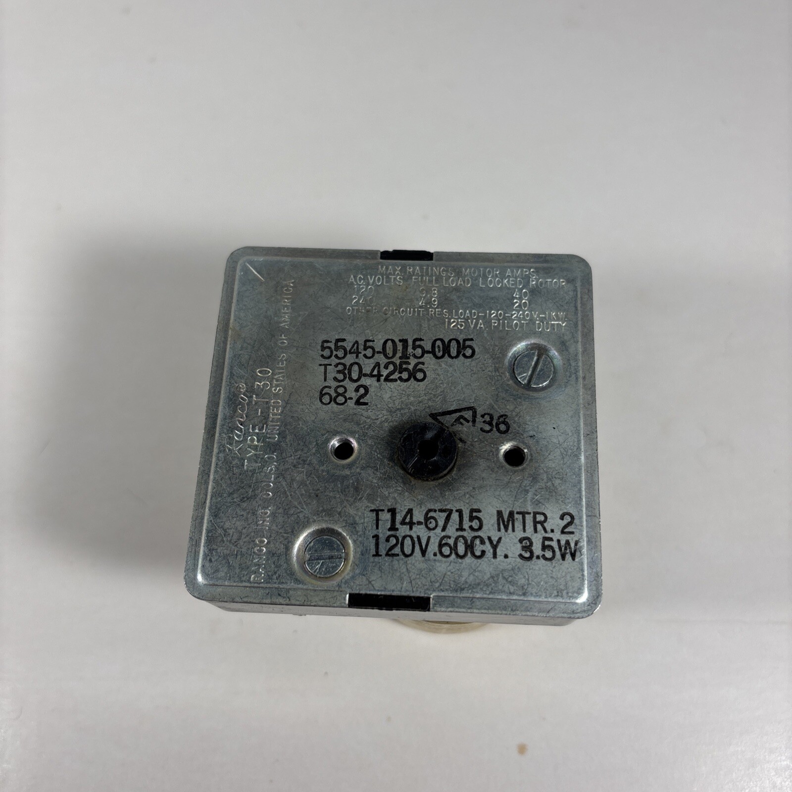 NEW NOS Ranco T30-4256 T304256 Defrost Timer 120V 60CY 3.5W T30 T14-6715 T146715