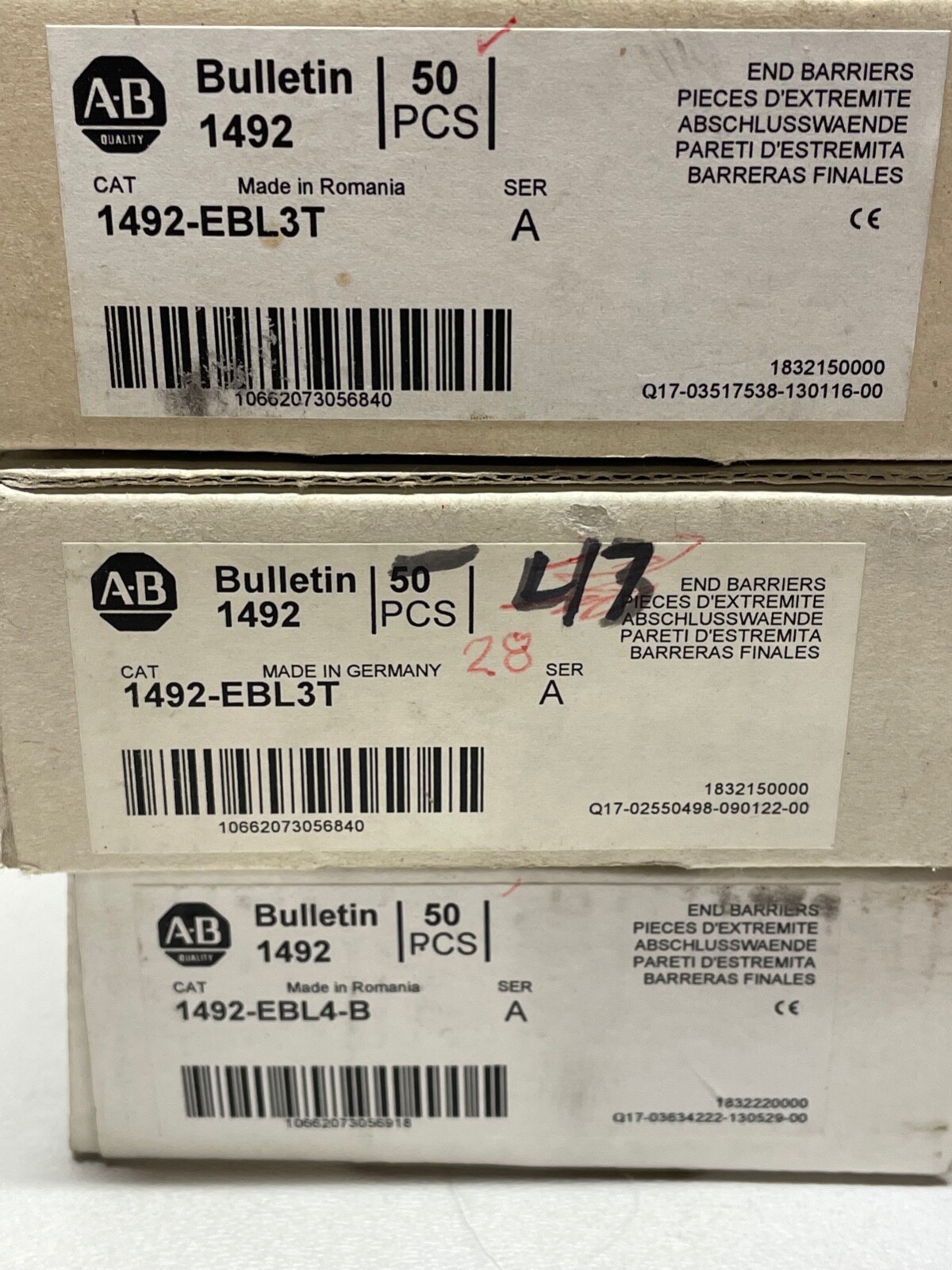 Lot of Assorted End Barriers Phoenix Contact Allen-Bradley ABB WAGO 222 1492-EBL