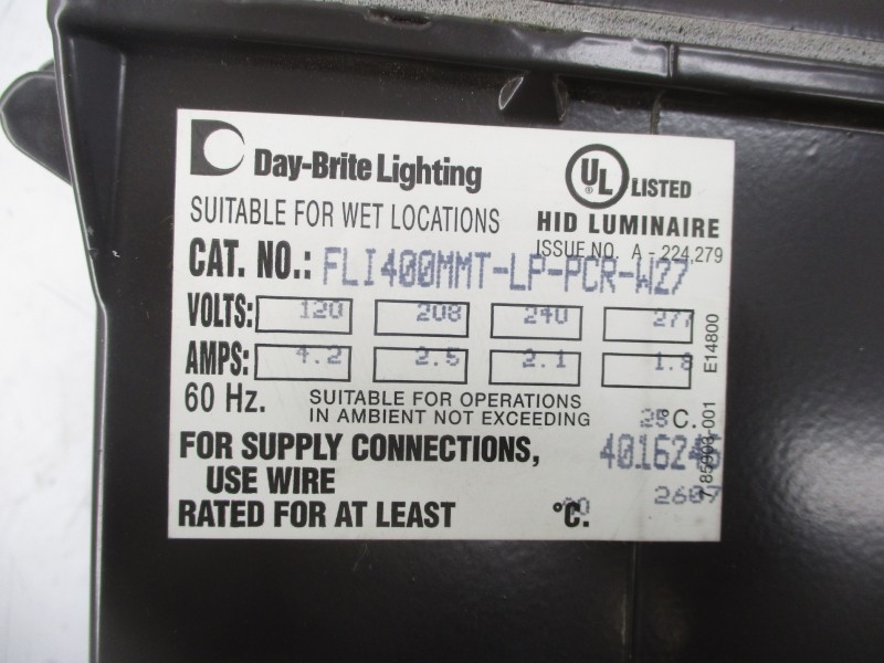 DAY-BRITE FLI400MMT-LP-PCR-W27 277V 1.8A (AS PICTURED) UNMP