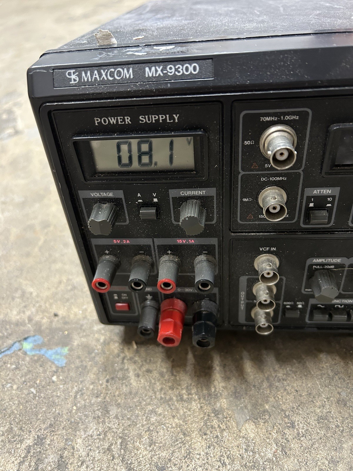 MAXCOM MX-9300 FOUR IN ONE FREQUENCY COUNTER DIGITAL MULTIMETER SEE PICS